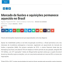 Mercado de fuses e aquisies permanece aquecido no Brasil